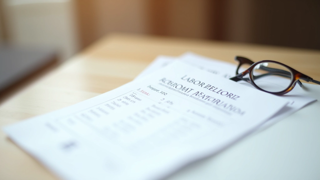 Documento impreso del informe de vida laboral con historial de cotización años a año