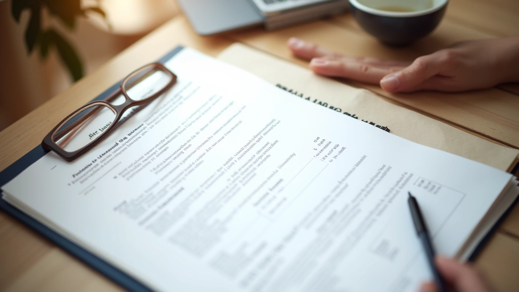 Mano señalando datos específicos en un informe de vida laboral impreso sobre mesa de trabajo