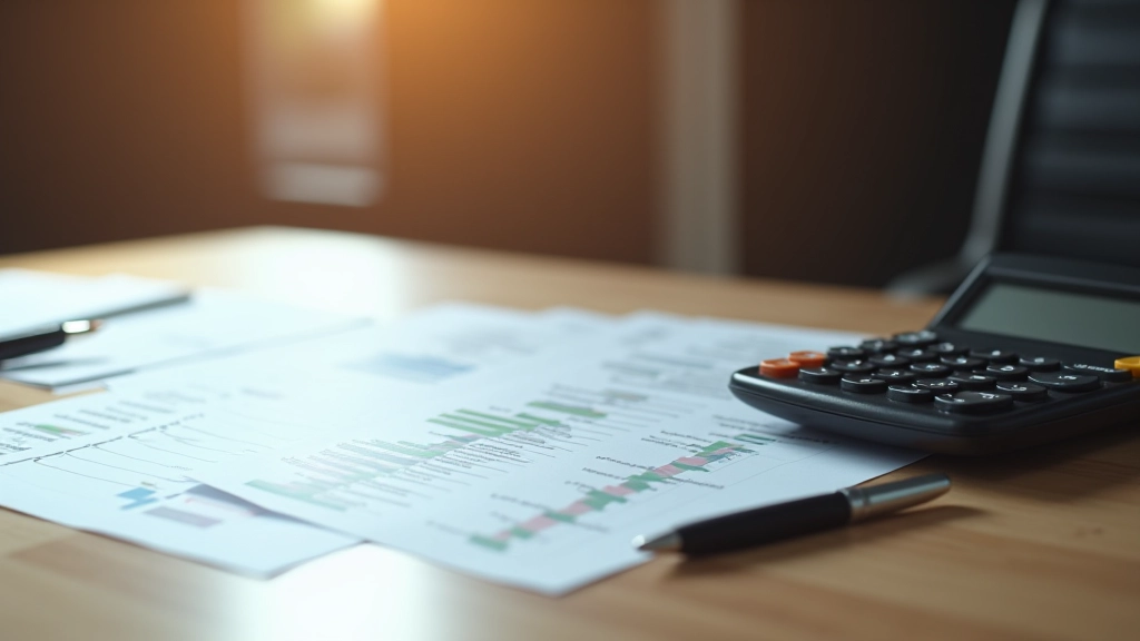 Calculadora de pensión con documentos de Seguridad Social sobre escritorio profesional