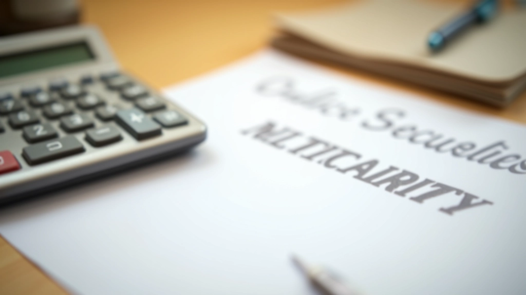 Documentos de seguridad social y calculadora en escritorio con luz natural